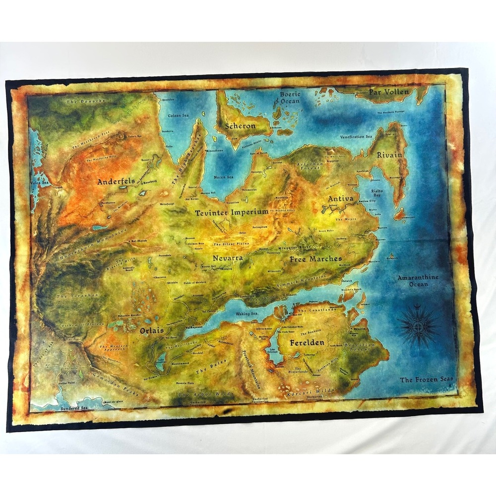 Dragon Age Inquisition Inquisitor's Edition Cloth Map of Thedas